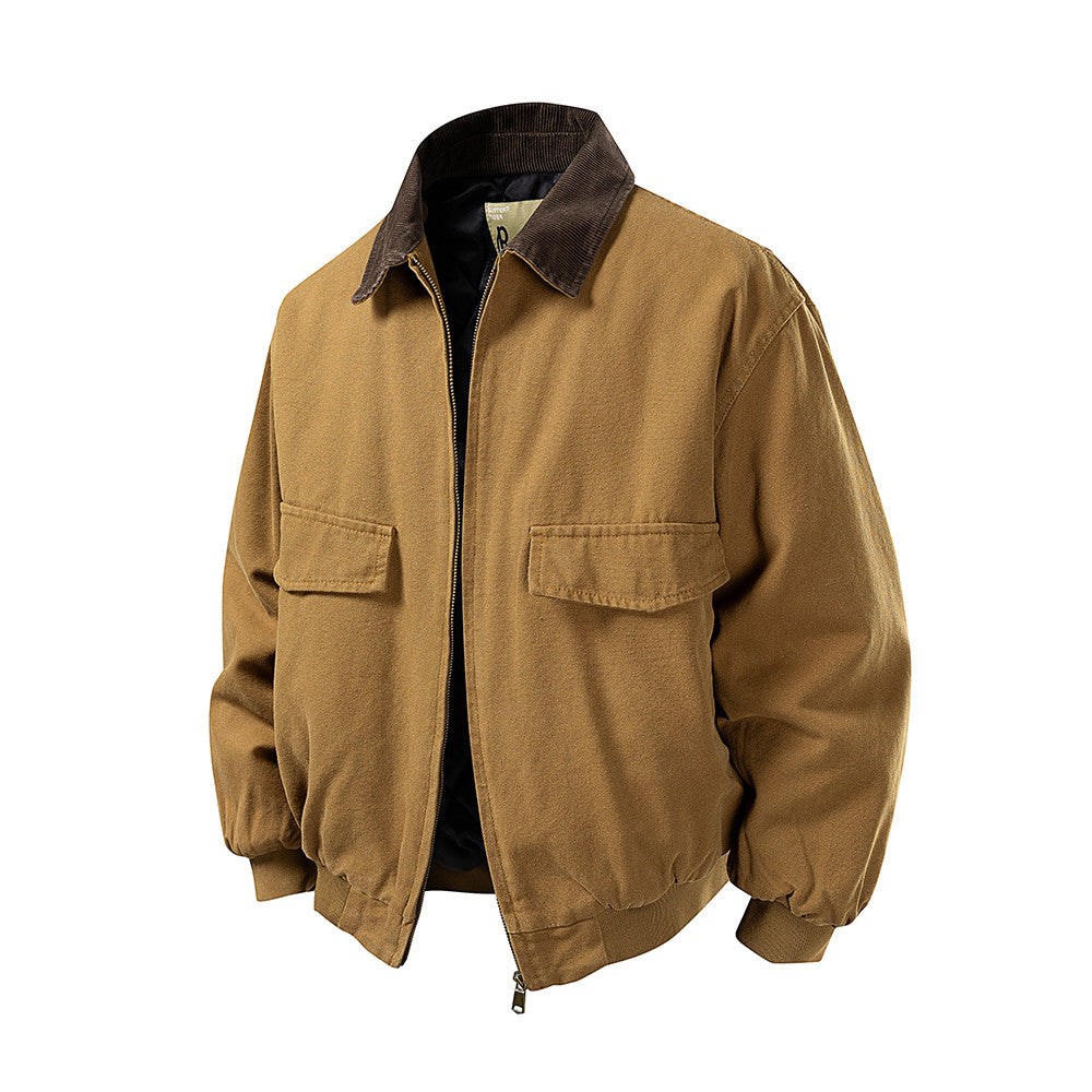 Veste matelassée workwear toile col tailleur coupe ample homme – photo 10 – Frippin'Dealz