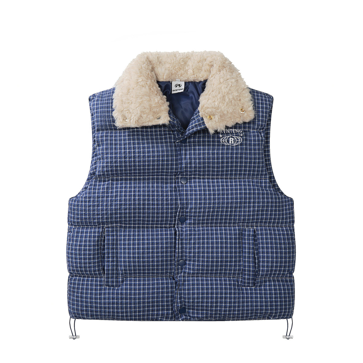 Manteau long sans manches coton col fourrure femme – photo 8 – Frippin'Dealz