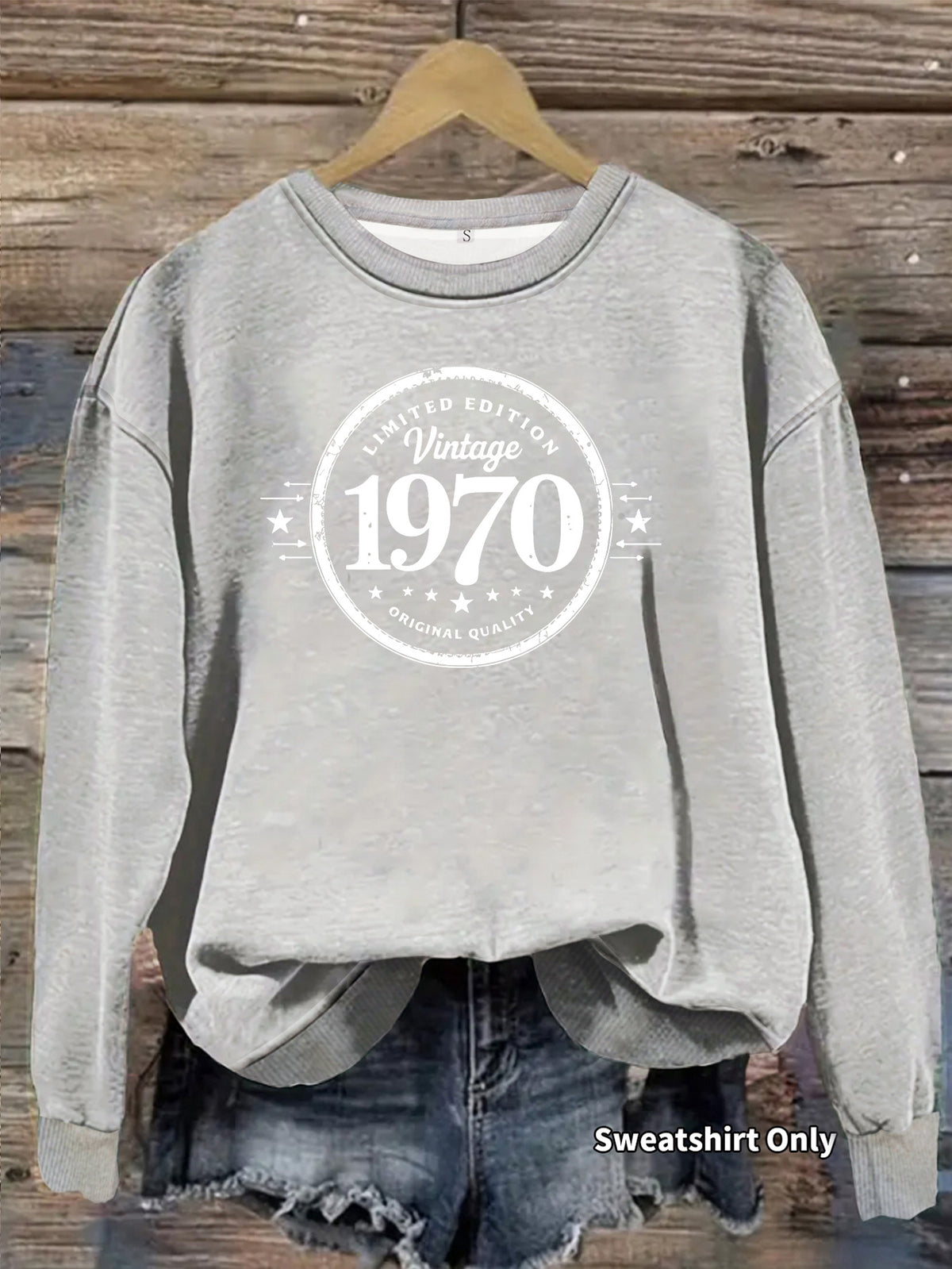 Sweat-shirt ample à col rond, imprimé par transfert thermique, manches lanternes, pour femme, 7 coloris 11