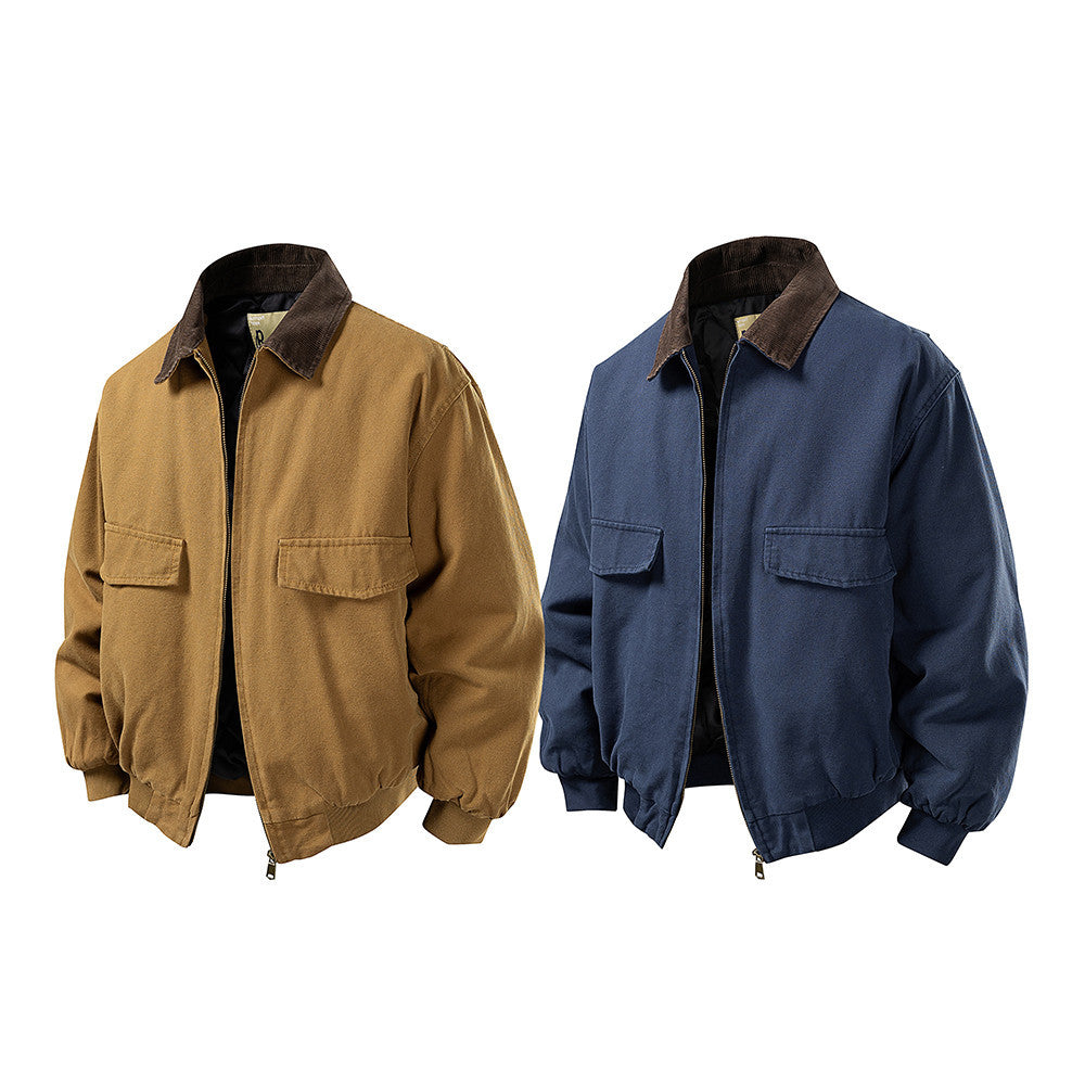 Veste matelassée workwear toile col tailleur coupe ample homme – photo 7 – Frippin'Dealz