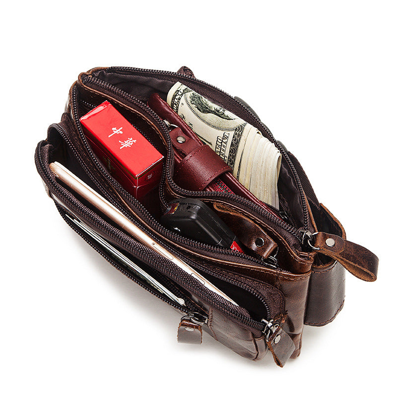 Sacoche banane homme cuir vintage – photo 4 – Frippin'Dealz