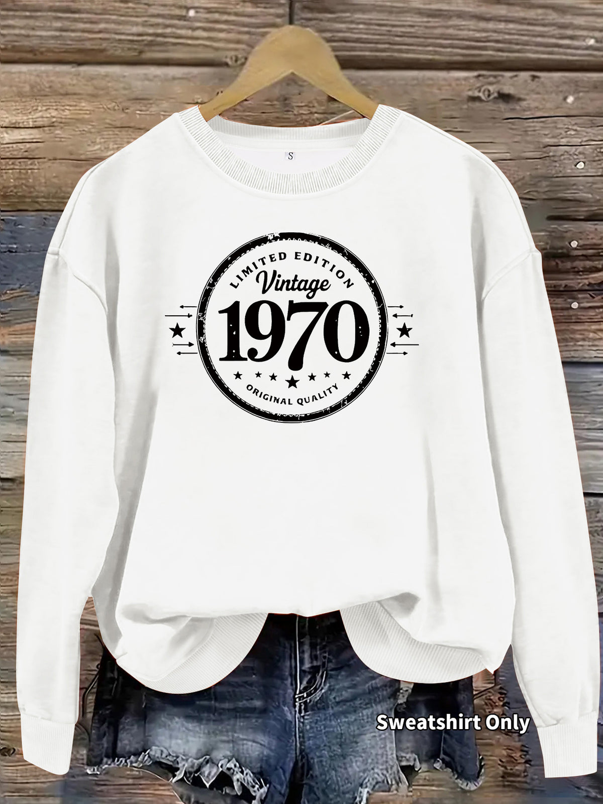 Sweat-shirt ample à col rond, imprimé par transfert thermique, manches lanternes, pour femme, 7 coloris 7