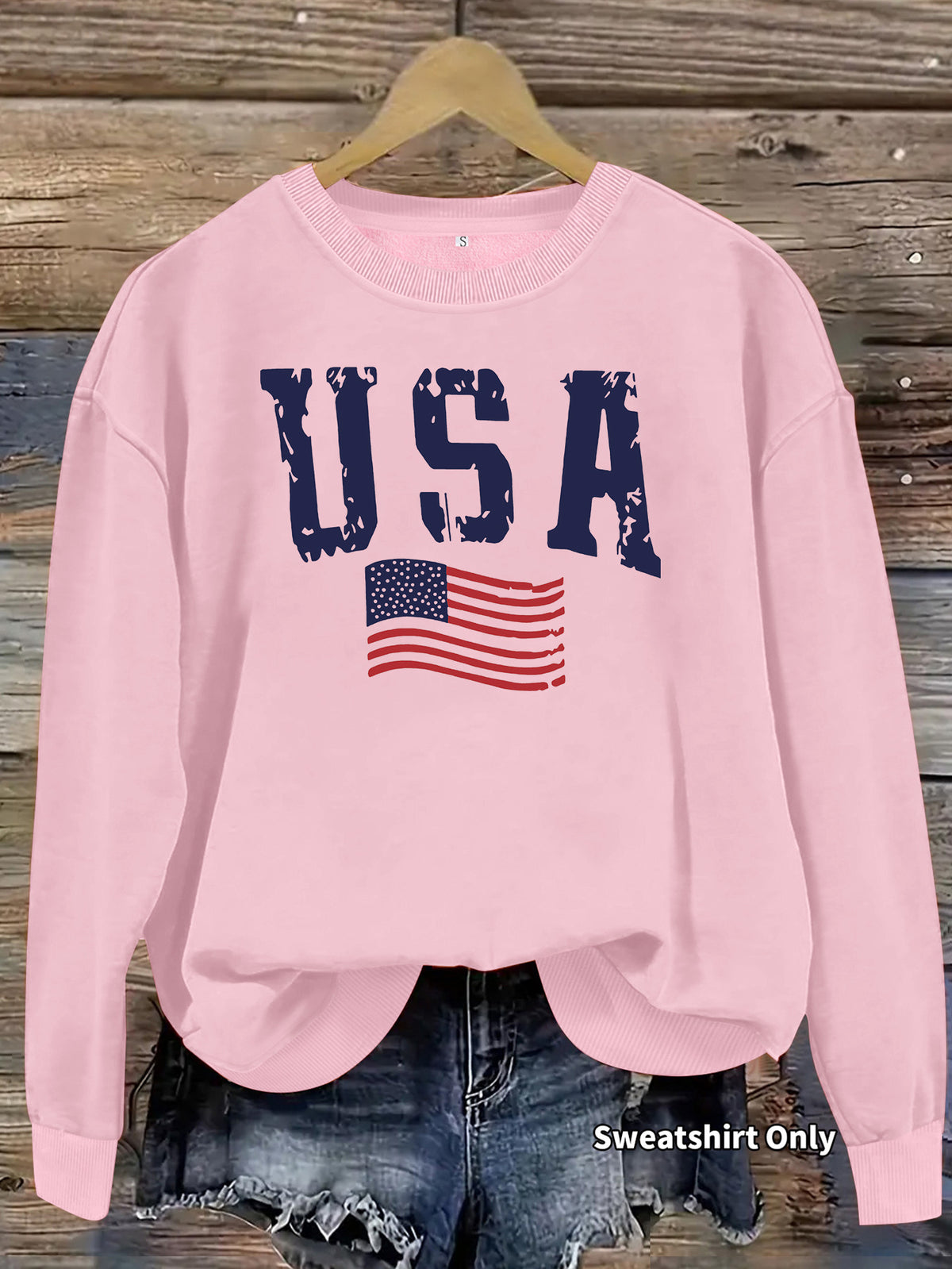 Sweat-shirt col rond en molleton épais, manches lanternes, imprimé thermocollé, coupe ample, pour femme, 7 coloris 8