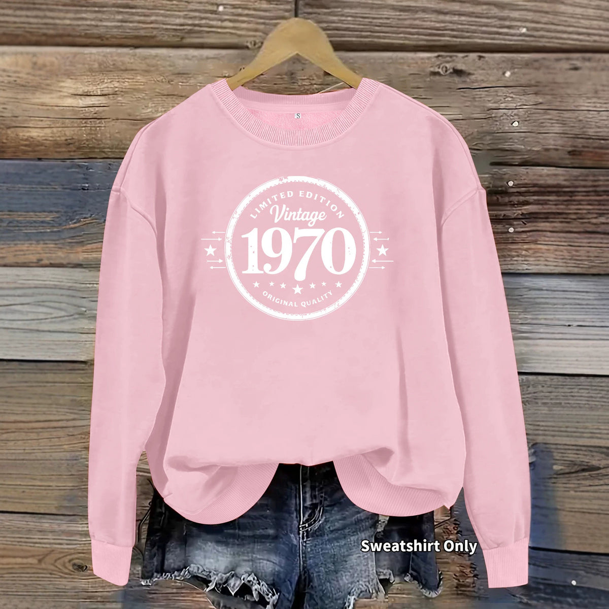 Sweat-shirt ample à col rond, imprimé par transfert thermique, manches lanternes, pour femme, 7 coloris 5