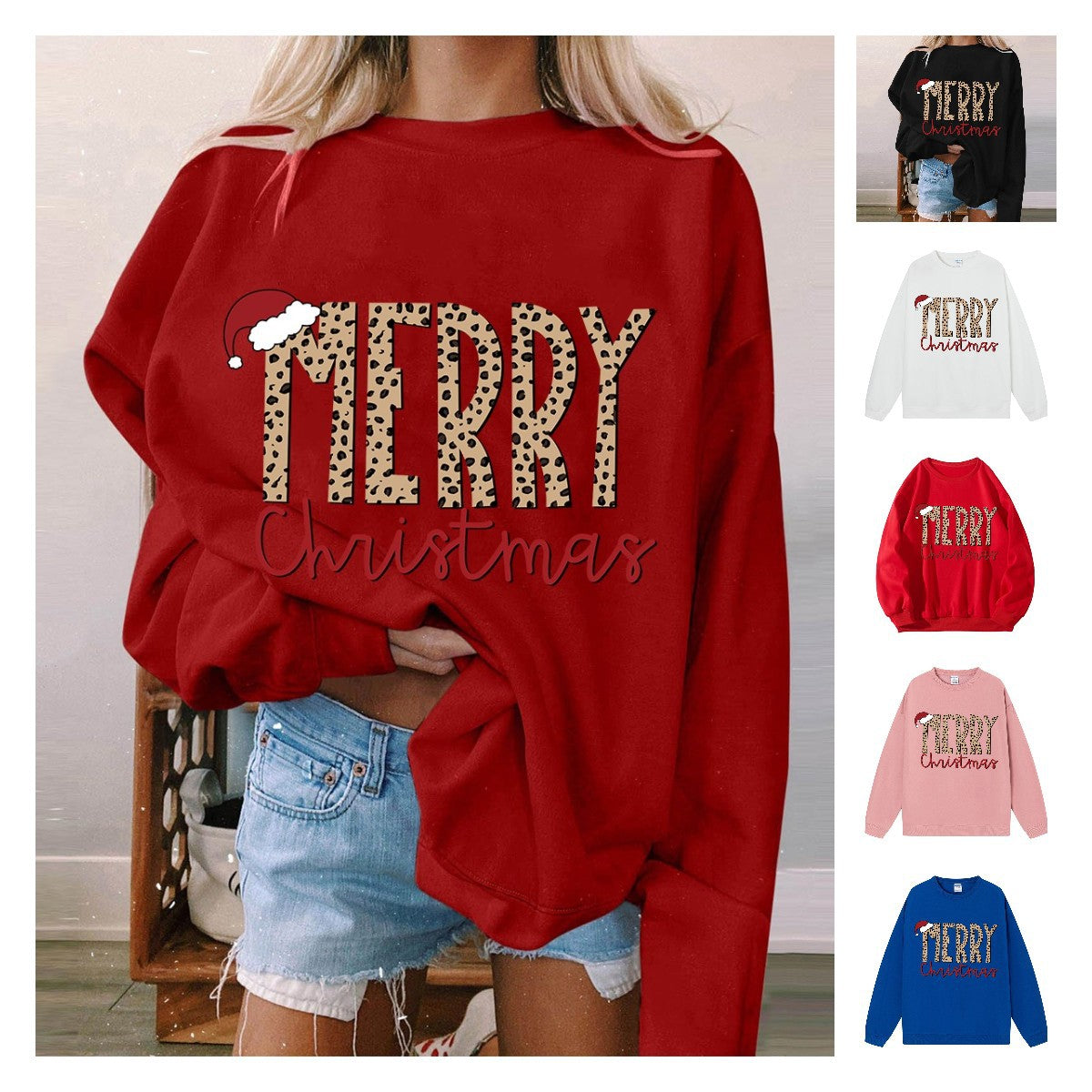 Sweat oversize MERRY léopard – photo 1 – Frippin'Dealz