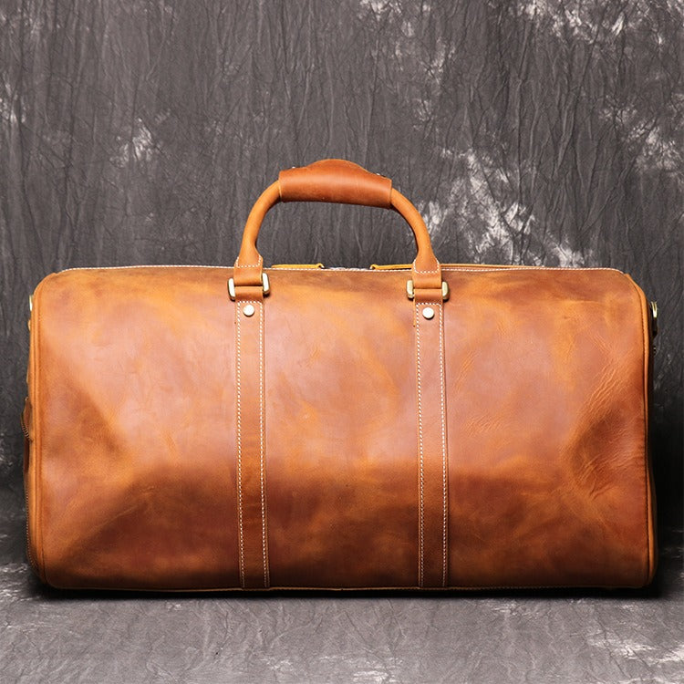 Sac de voyage cuir de vachette vintage – photo 3 – Frippin'Dealz