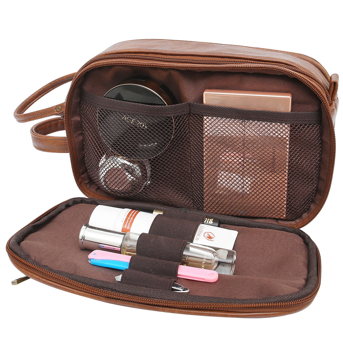 Trousse de toilette homme simili cuir – photo 4 – Frippin'Dealz