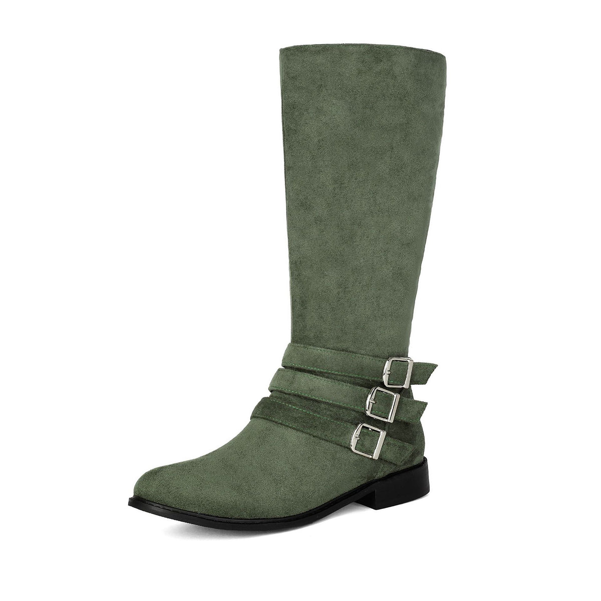 Bottes motardes aspect daim à boucle mixtes – photo 8 – Frippin'Dealz