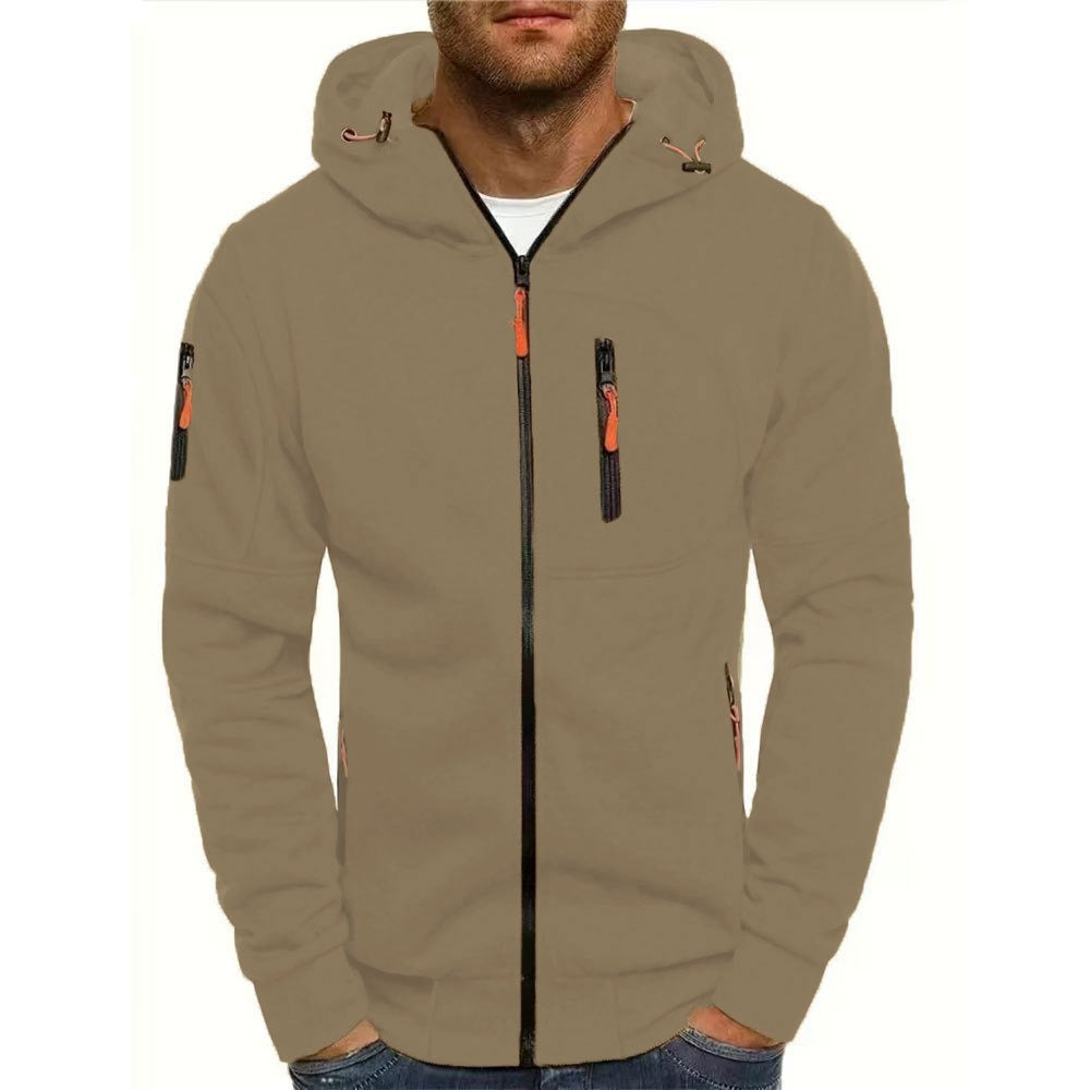 Gilet à capuche en jacquard pour homme, style sport et loisirs, 8 coloris 3