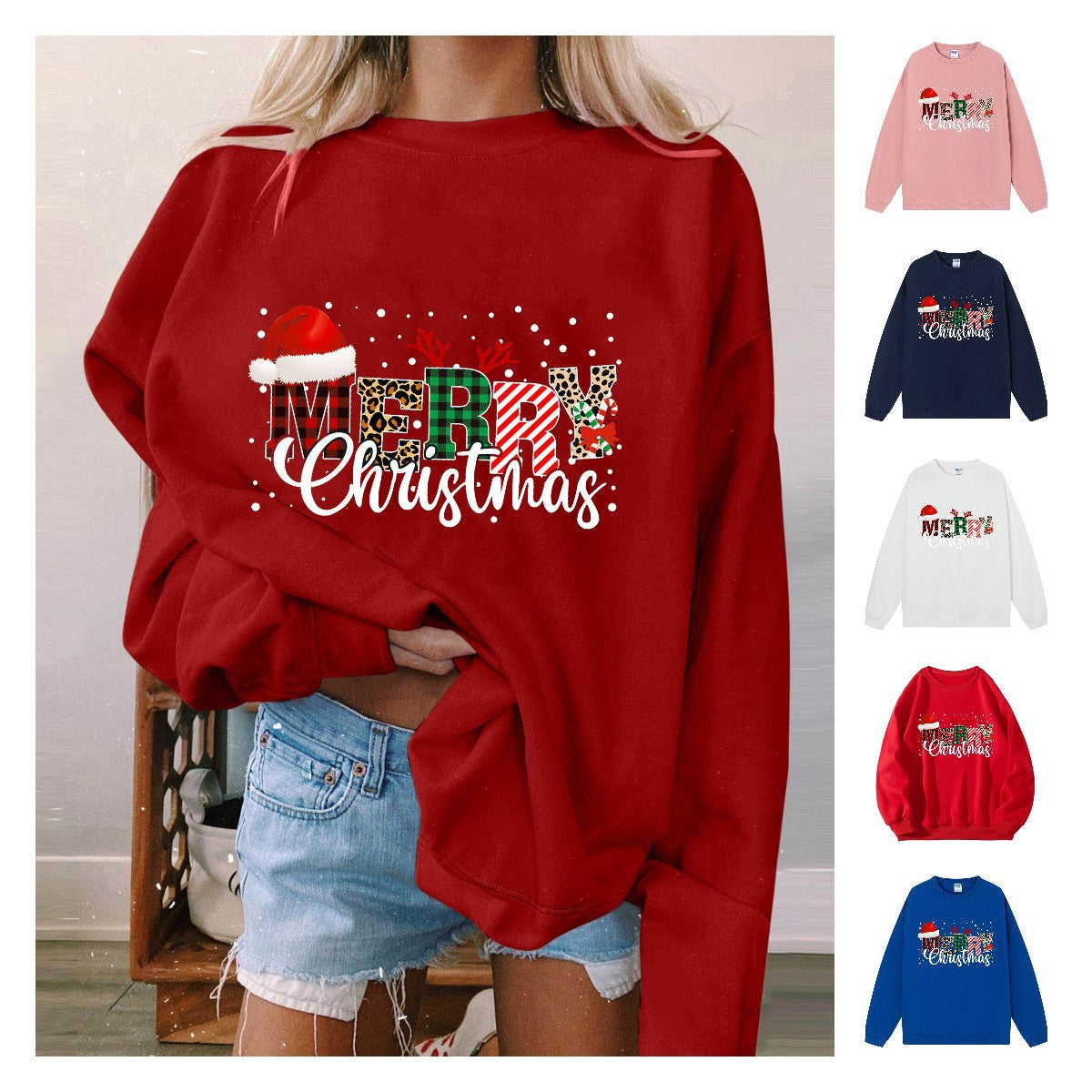Sweat oversize Merry Christmas bonnet – photo 1 – Frippin'Dealz