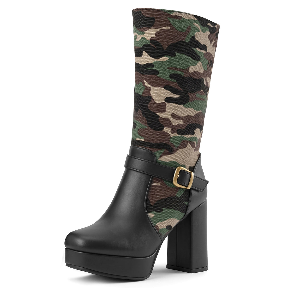 Bottes hautes camouflage plateforme – photo 6 – Frippin'Dealz