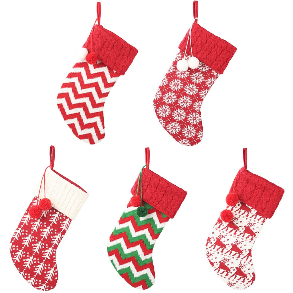 Chaussette de Noël tricotée – photo 2 – Frippin'Dealz