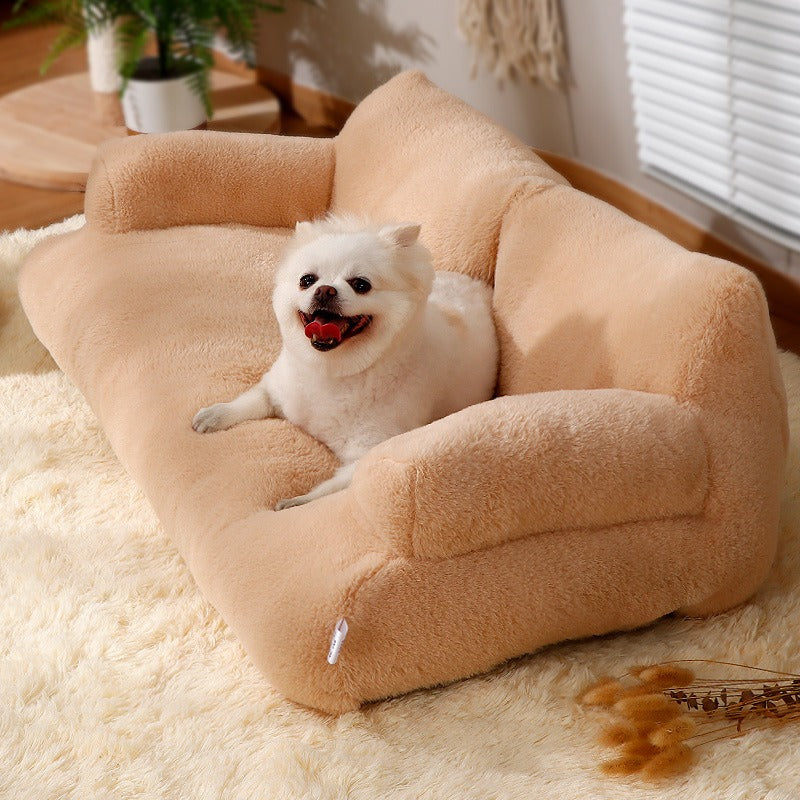 Canapé pour chat et petit chien en peluche – photo 3 – Frippin'Dealz