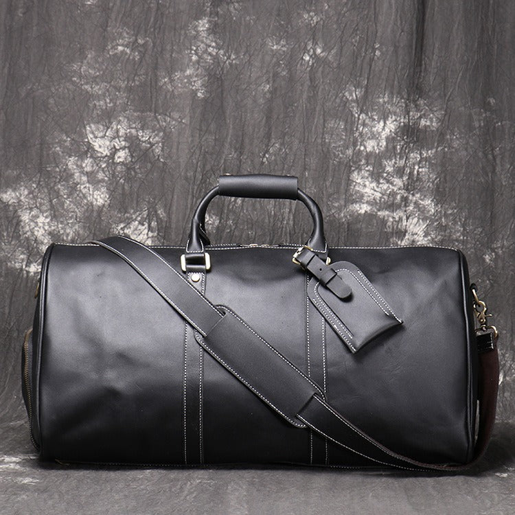 Sac de voyage cuir de vachette vintage – photo 6 – Frippin'Dealz