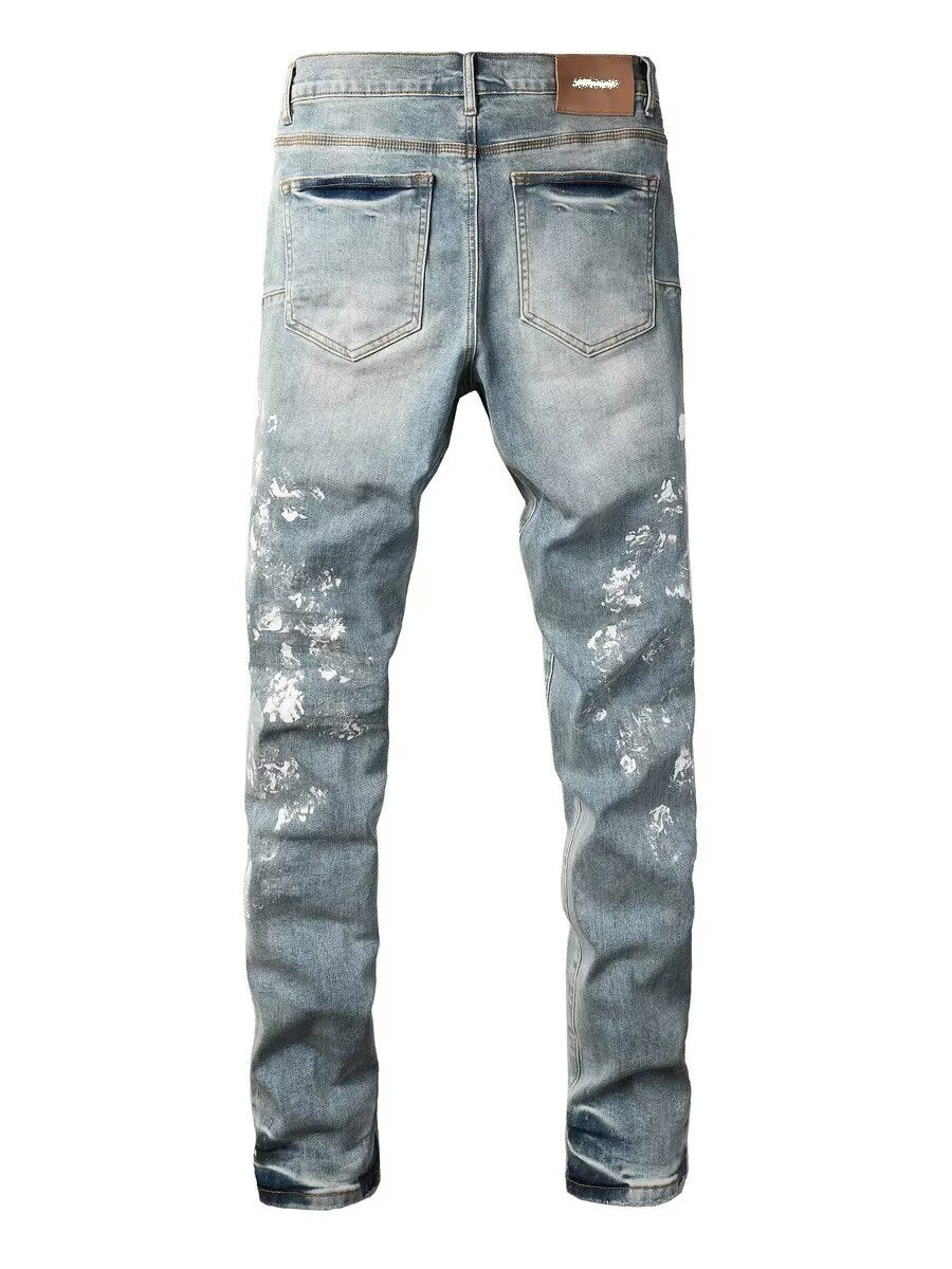 Jean slim stretch décontracté pour homme, style urbain 9