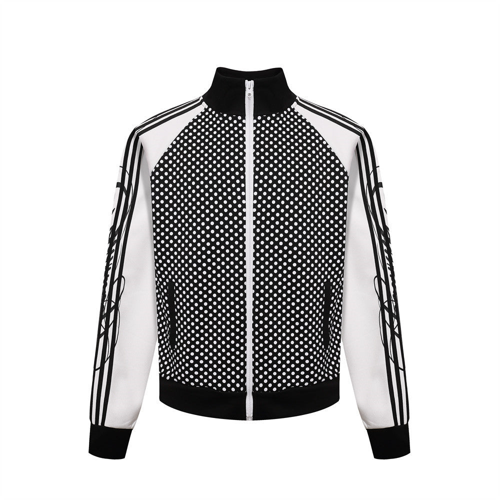 Veste zippée col montant pois bandes latérales doublure polaire homme – photo 9 – Frippin'Dealz
