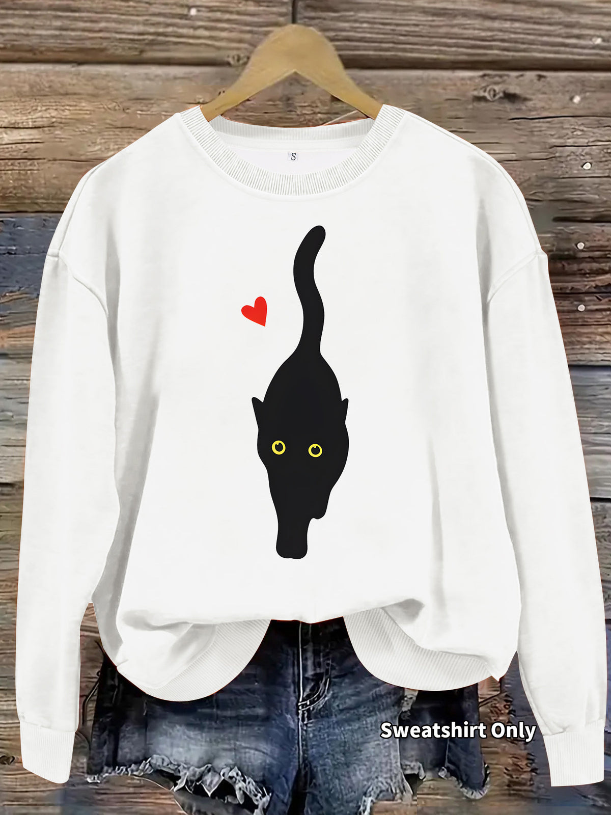 Sweat-shirt col rond manches lanternes – photo 1 – Frippin'Dealz