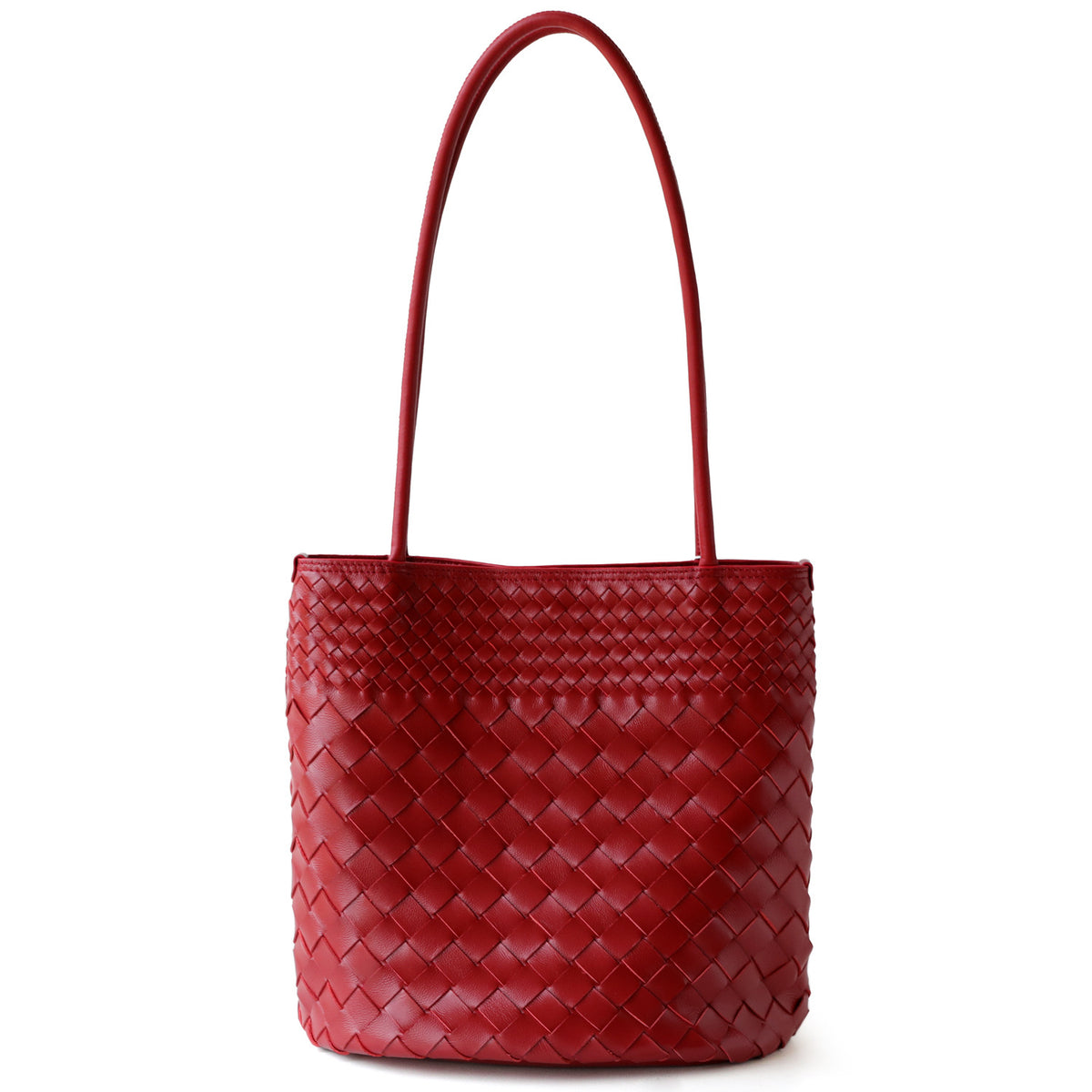 Sac seau tressé en cuir de mouton – photo 6 – Frippin'Dealz