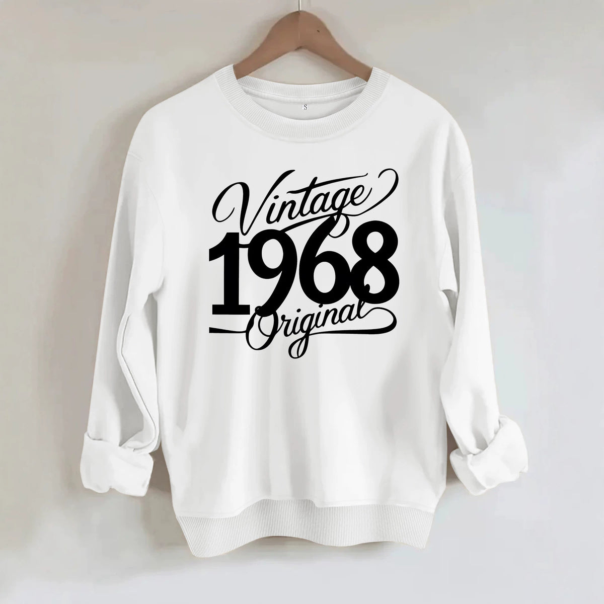 Sweat-shirt ample à col rond en molleton, imprimé, manches longues, pour femme, 7 coloris 4