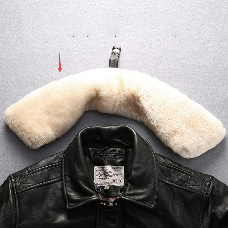 Blouson aviateur cuir de mouton homme – photo 9 – Frippin'Dealz
