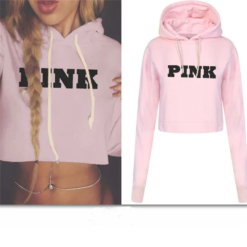Sweat oversize court rose pour femme, lettres kawaii Harajuku, coupe ample 19