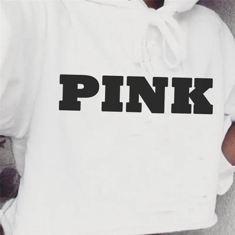 Sweat oversize court rose pour femme, lettres kawaii Harajuku, coupe ample 20