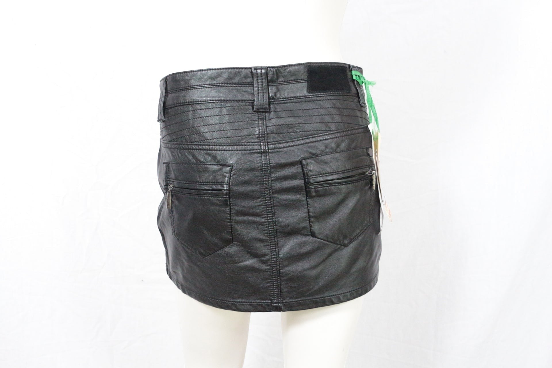 Bisous d'Eve Black Coated Mini Skirt Unique Prototype NWT Archive Sample Size M 6