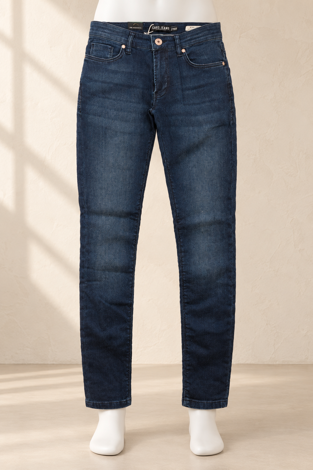 Jean slim Cars Jeans bleu brut neuf avec étiquette, vue frontale