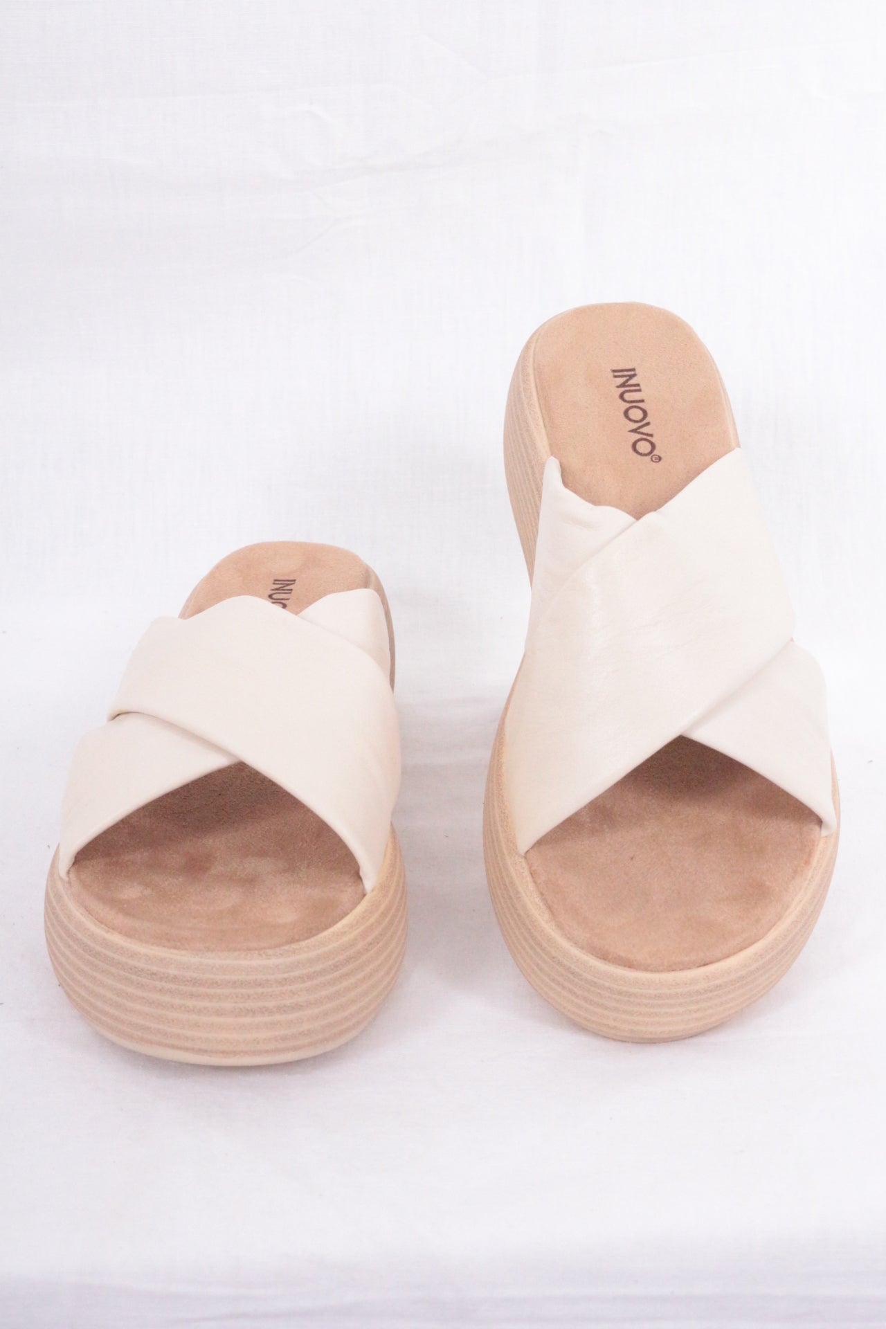 Inuovo – Pantoletten – Leder – Creme 7