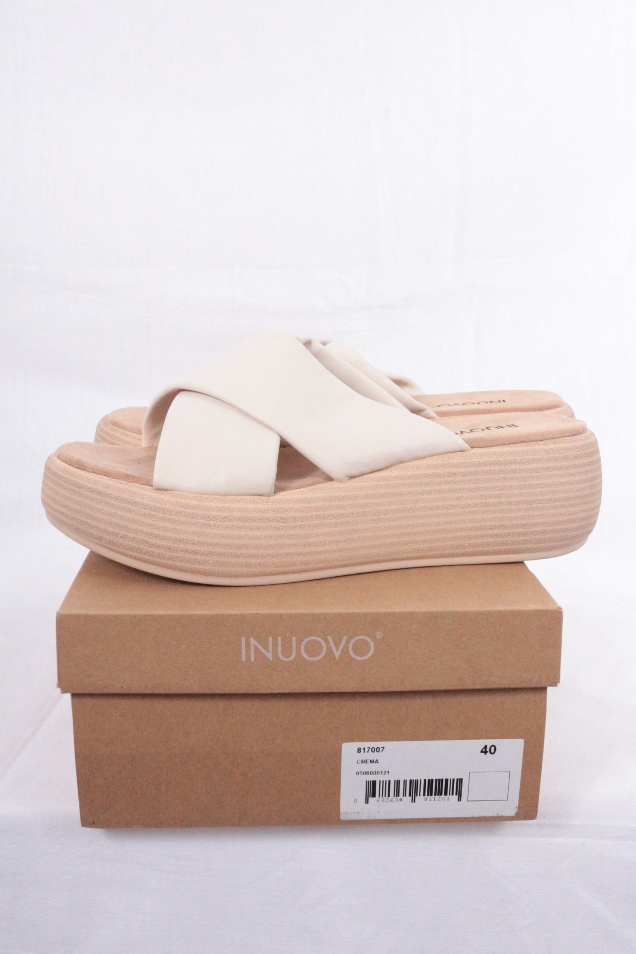 Inuovo – Pantoletten – Leder – Creme 6