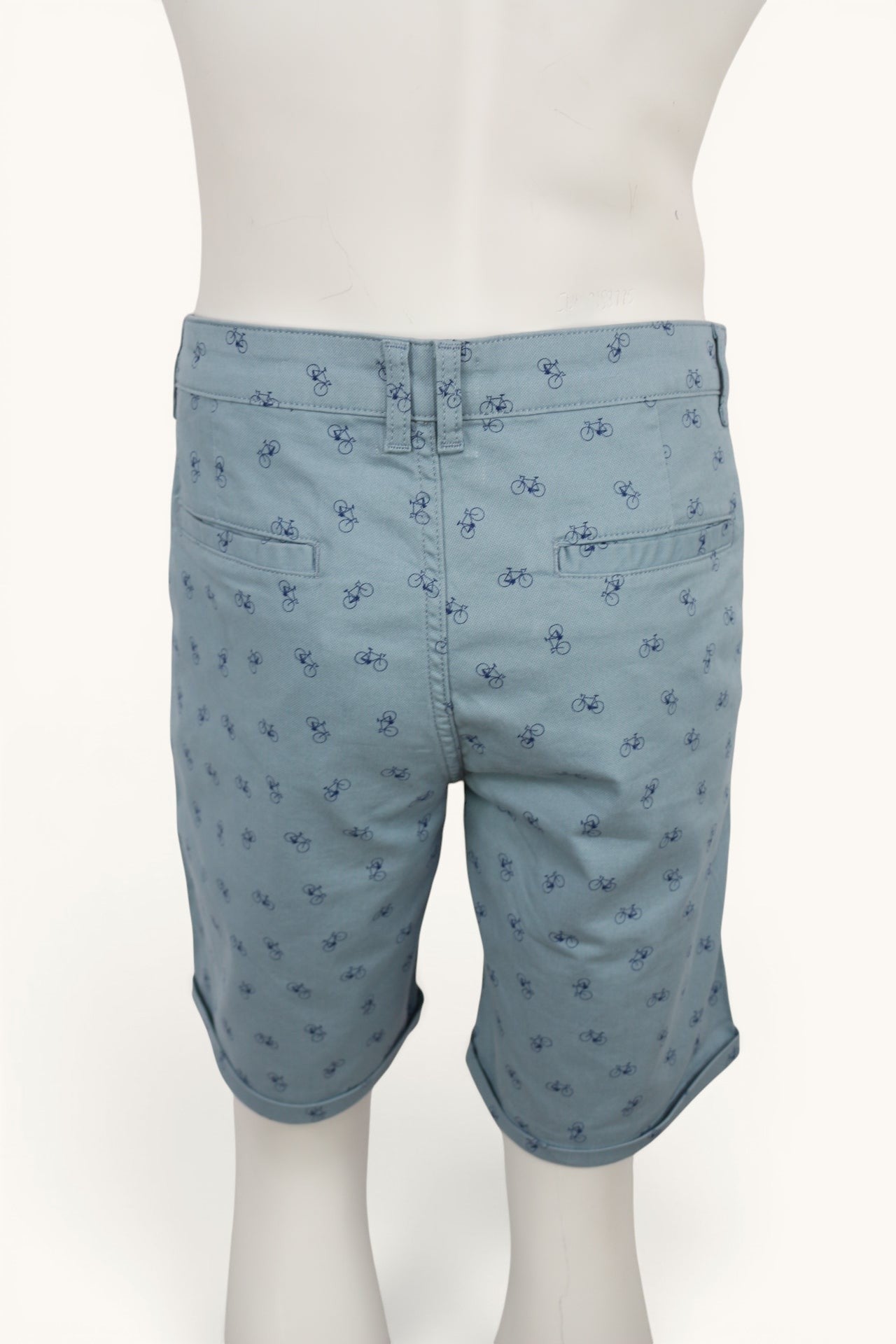 Marcel Cyclo Club Short Chino Homme Bleu Ciel Imprimé Vélos Coton Stretch  Neuf avec Étiquette 19