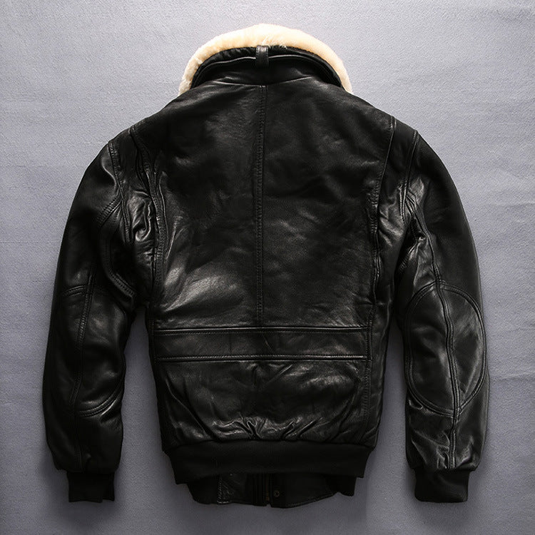 Blouson aviateur cuir de mouton homme – photo 8 – Frippin'Dealz