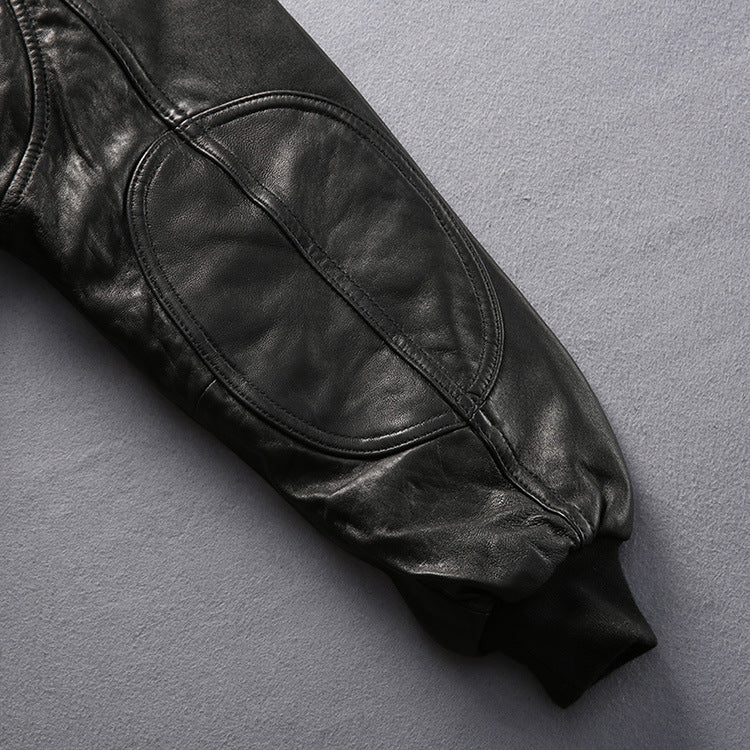 Blouson aviateur cuir de mouton homme – photo 17 – Frippin'Dealz