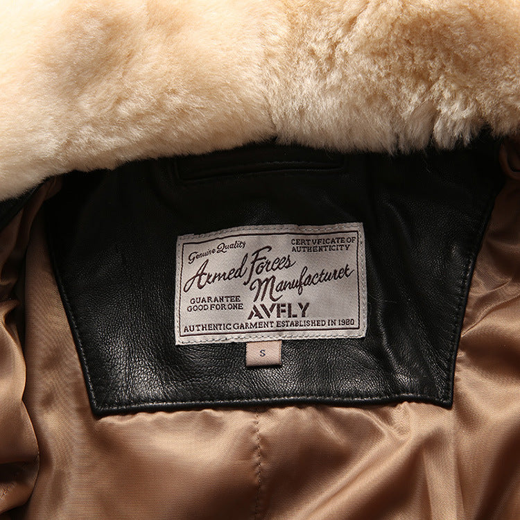 Blouson aviateur cuir de mouton homme – photo 11 – Frippin'Dealz