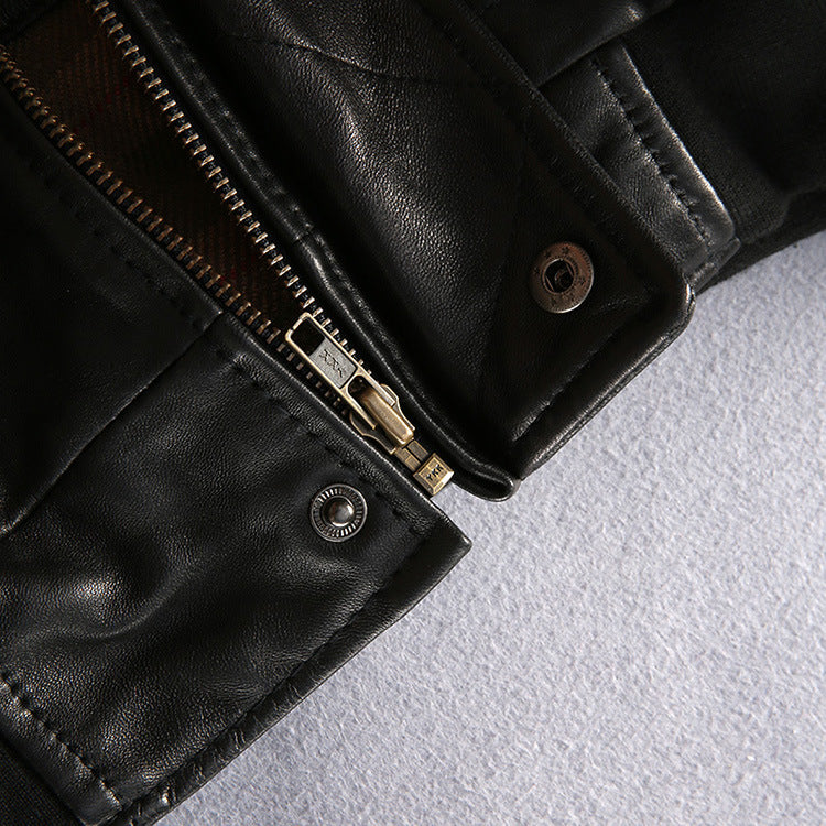 Blouson aviateur cuir de mouton homme – photo 16 – Frippin'Dealz