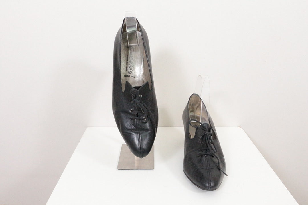 Escarpins noirs Gérard de Paris en cuir talon 5cm taille 36 8