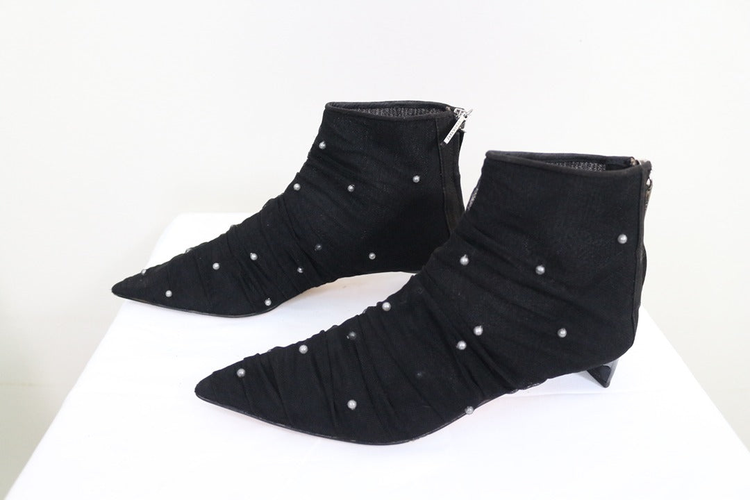 Bottines Zara Woman Noir Tulle 37 Très Bon État 4