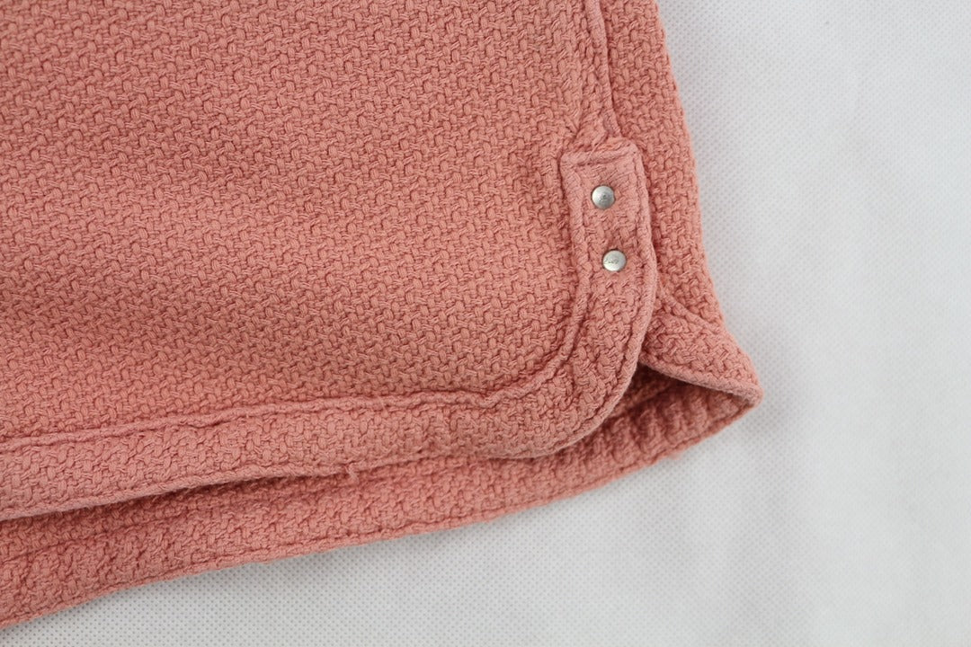Short femme rose corail coton texturé taille 36 neuf avec étiquette 5
