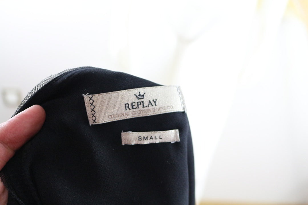 Robe courte noire Replay sans manches chic 36 S 6
