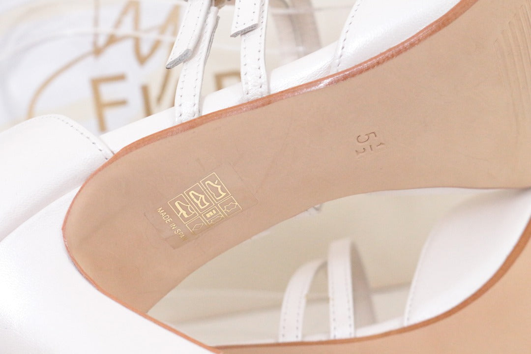Escarpins de mariée Fiarucci en cuir blanc nacré taille 38.5 8