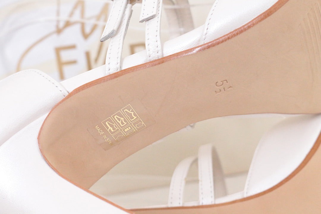 Escarpins de mariée Fiarucci en cuir blanc nacré taille 38.5 | Frippin'Dealz – photo 10
