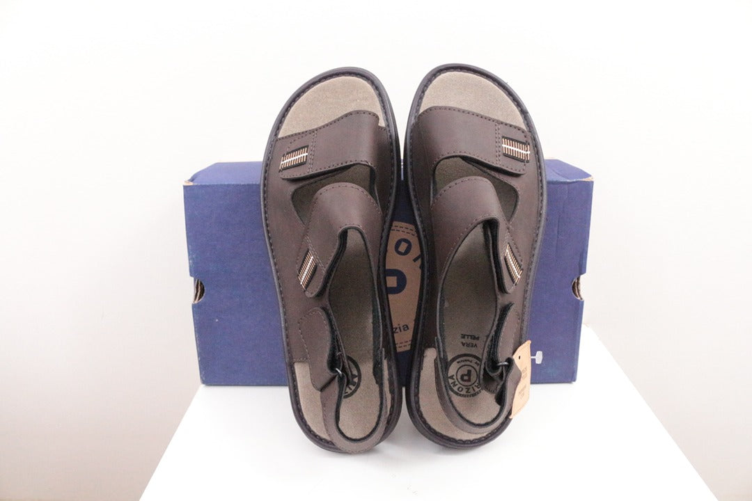 Sandales Patrizia Azzi cuir marron 44 neuves 6