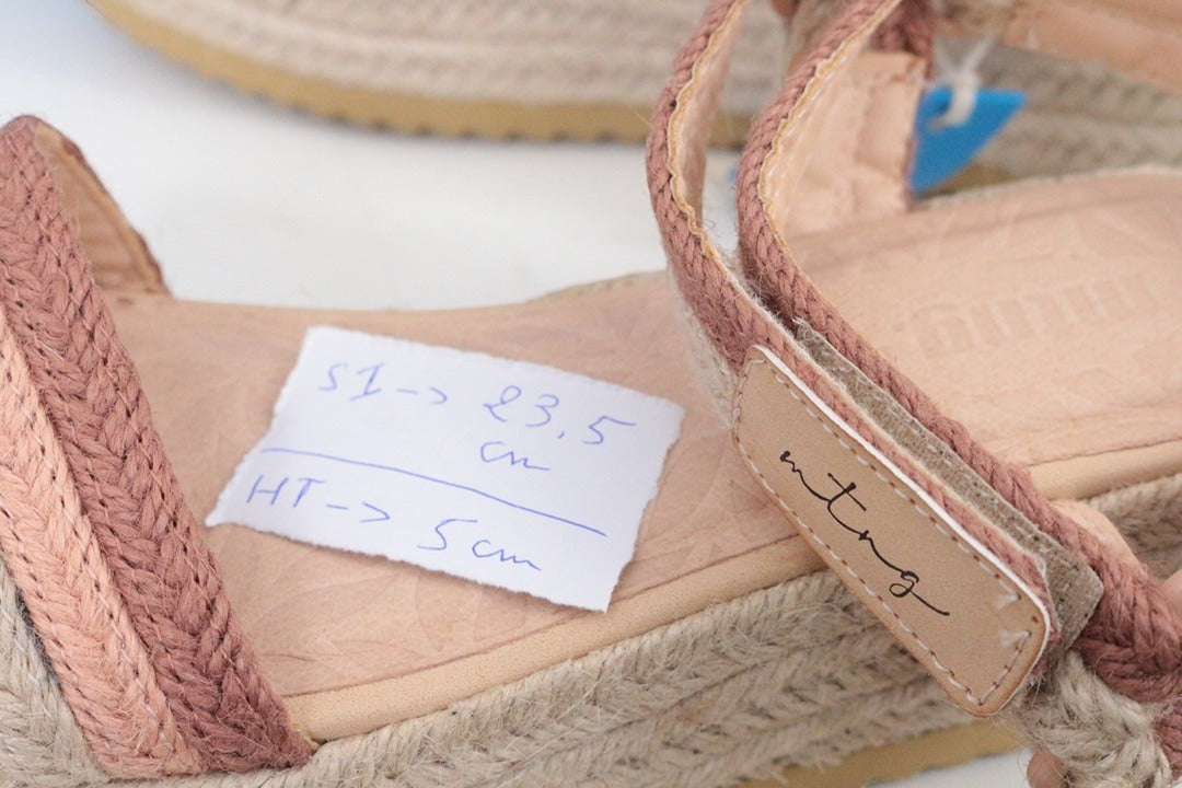 Sandales compensées mtng rose beige style espadrille 37 | Frippin'Dealz – photo 10