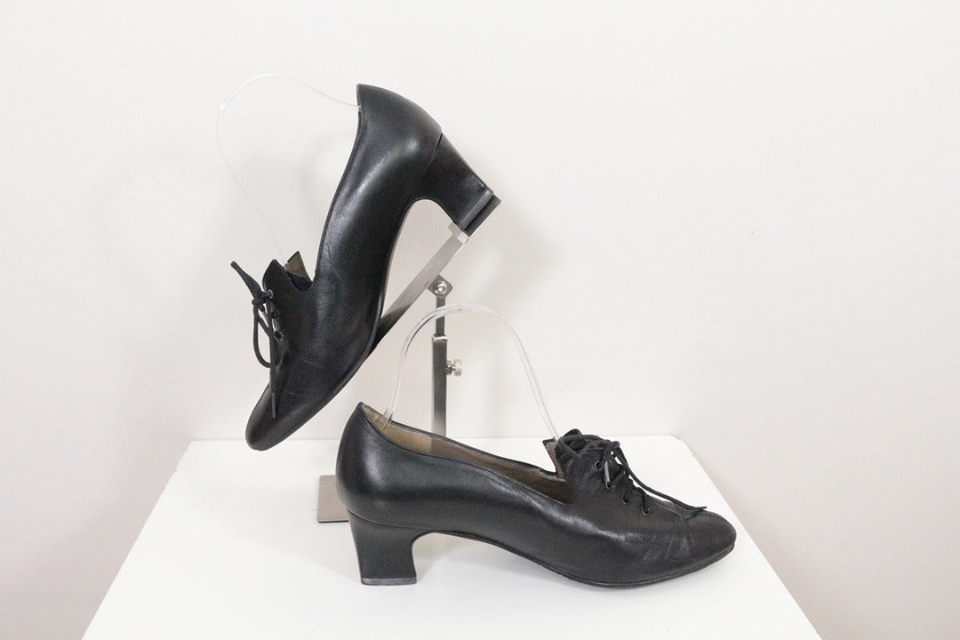 Escarpins noirs Gérard de Paris en cuir talon 5cm taille 36 3