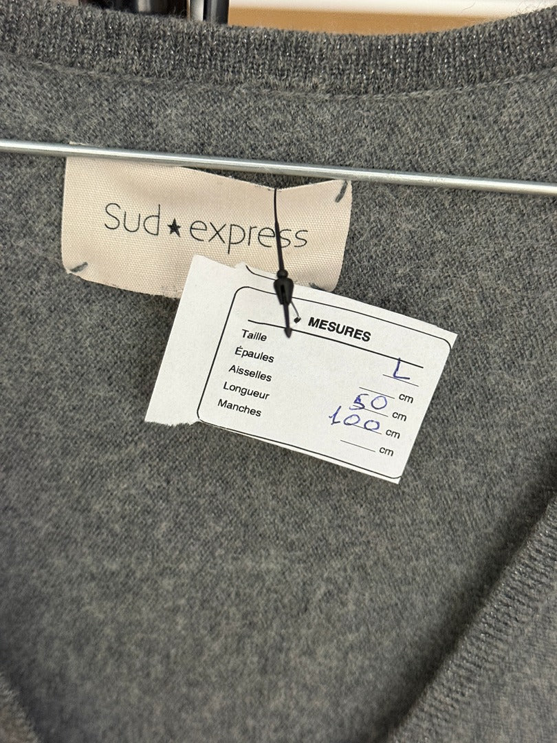 Robe pull Sud Express gris chiné L coquette 11