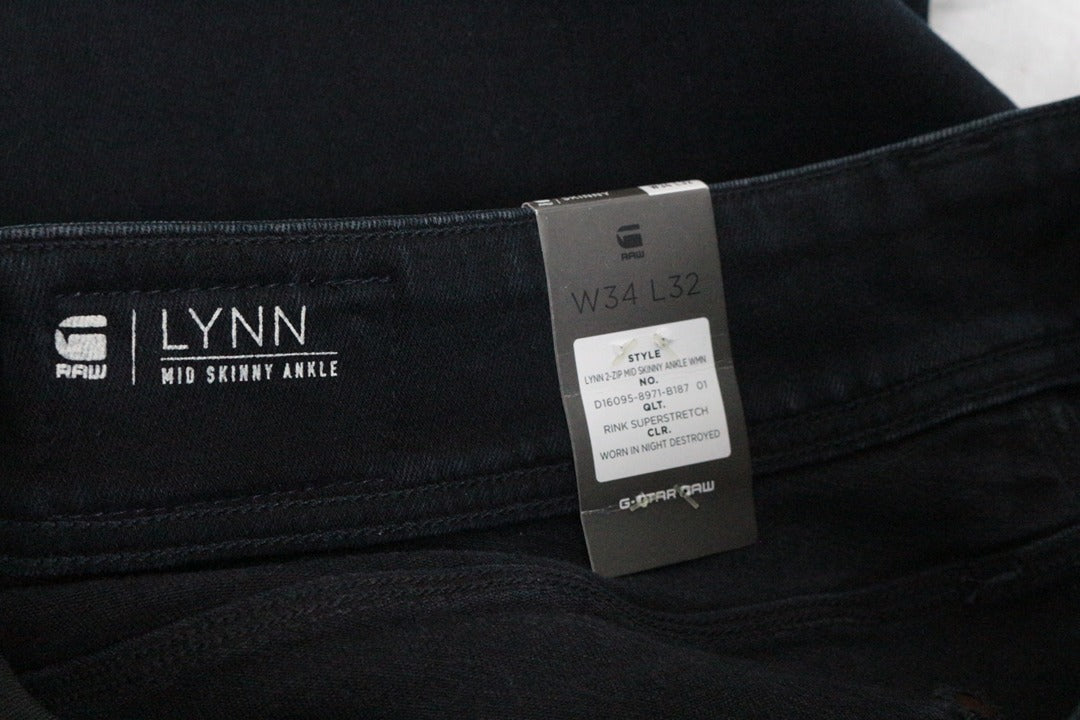 Jean G-star Raw Lynn Mid Skinny Ankle noir W34 L32 - Neuf 3