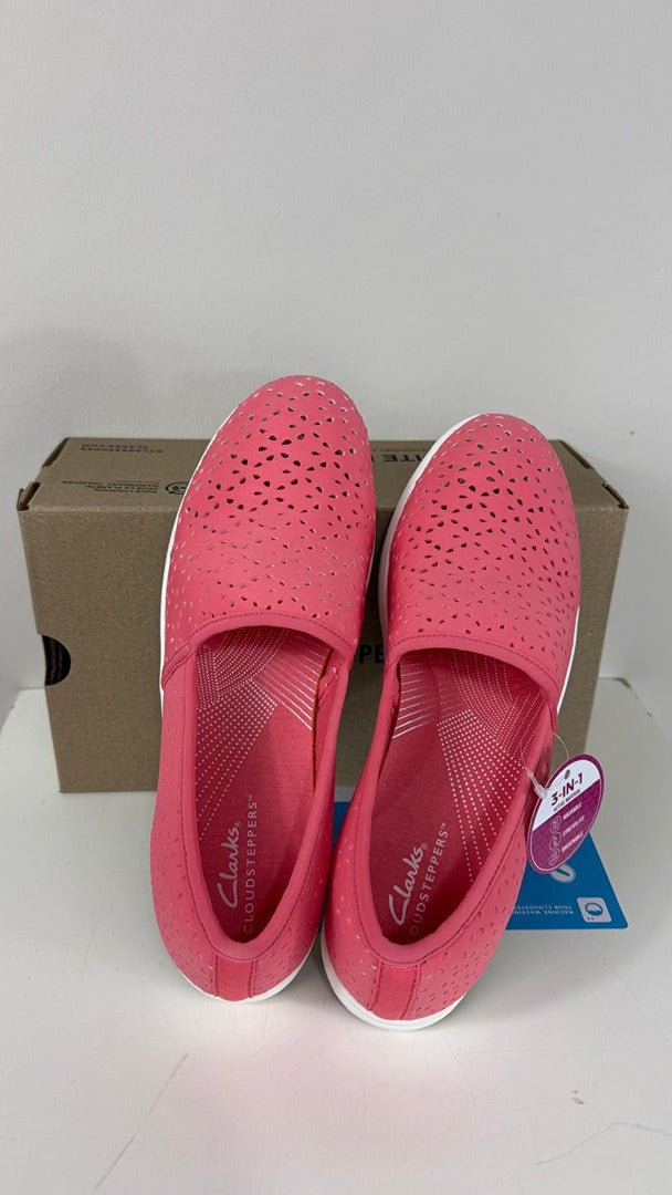 Baskets slip on Clarks Cloudsteppers rose 38.5 neuve 3