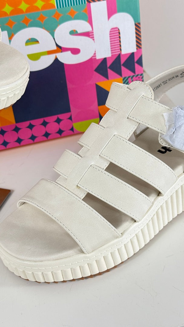 Sandales plateforme Refresh en simili cuir blanc taille 36 neuves 4