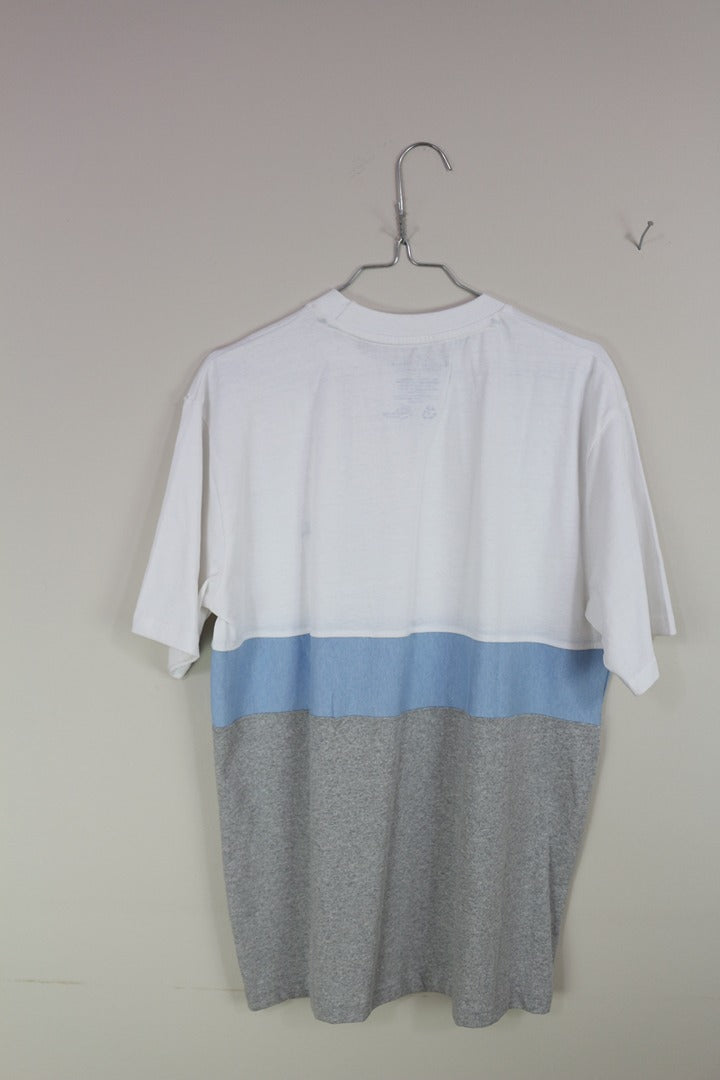 T-shirt homme Tailor Vintage blanc bleu gris L neuf 4