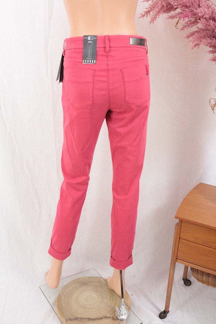 Pantalon skinny Luisa Cerano rose rouge fushia taille 38 - Neuf avec étiquette 7